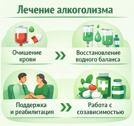 лечение алкоголизма в Вологде этапы
